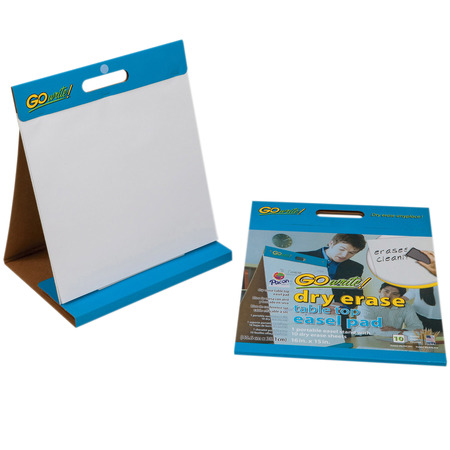 GOWRITE! Dry Erase Table Top Easel Pad, White, 16in x 15in, 10 Sheets TEP1615